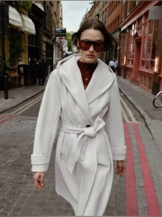 Zara Jackets & Blazers - Zara Belted Soft Hoodie Coat Grey Size XS Hooded Long Coat